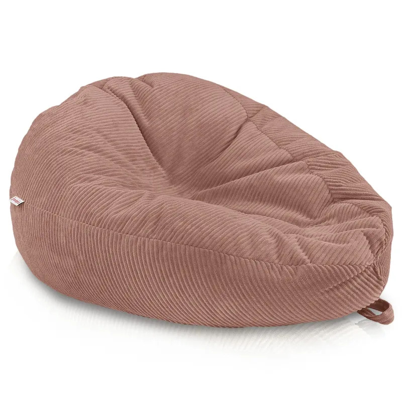 Grande pouf sacco in velluto a coste per teenager e adulti