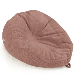 Grande pouf sacco in velluto a coste per teenager e adulti
