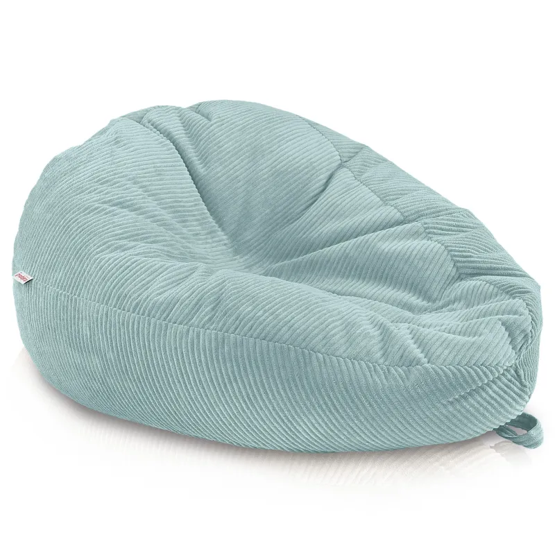 Grande pouf sacco in velluto a coste per teenager e adulti