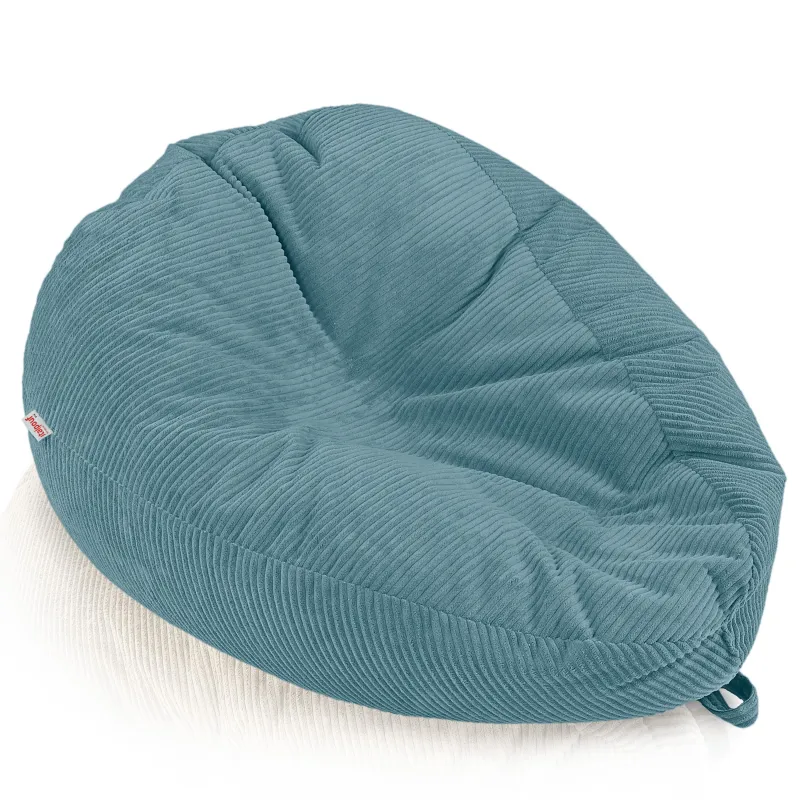 Grande pouf sacco in velluto a coste per teenager e adulti