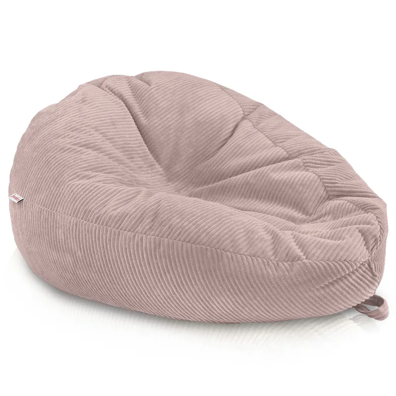 Grande pouf sacco in velluto a coste per teenager e adulti