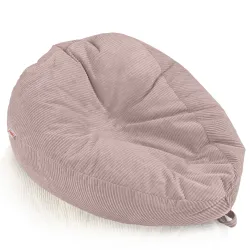 Grande pouf sacco in velluto a coste per teenager e adulti