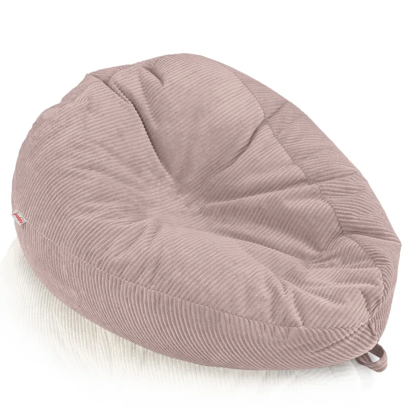 Grande pouf sacco in velluto a coste per teenager e adulti