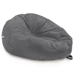 Grande pouf sacco in velluto a coste per teenager e adulti