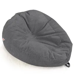 Grande pouf sacco in velluto a coste per teenager e adulti