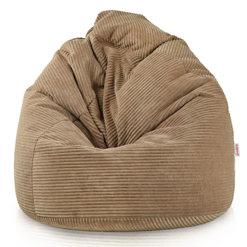 Enorme pouf sacco XXL adulti in velluto a coste