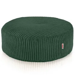 Pouf Poggiapiedi Rotondo - Velluto a Coste Soft