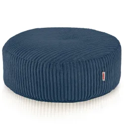 Pouf Poggiapiedi Rotondo - Velluto a Coste Soft
