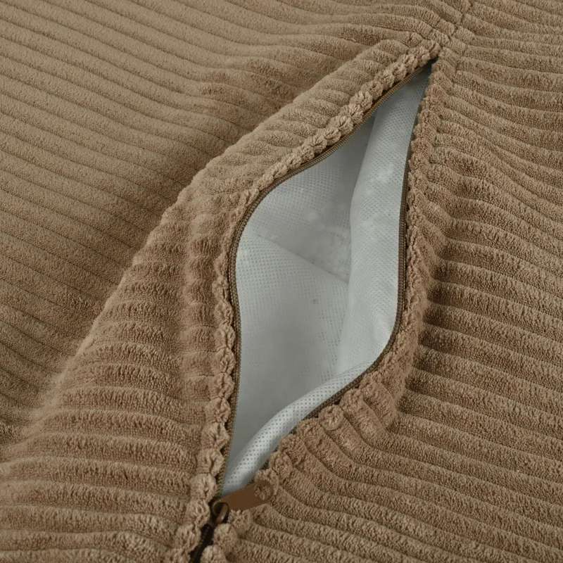 Pouf sacco con schienale per adulti in velluto XXL