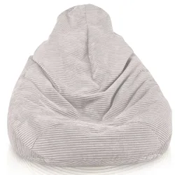 Pouf sacco con schienale per adulti in velluto XXL