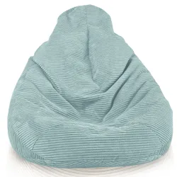 Pouf sacco con schienale per adulti in velluto XXL