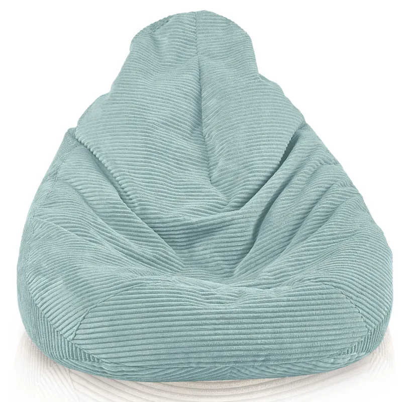 Pouf sacco con schienale per adulti in velluto XXL