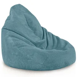 Pouf Sacco Drop XXL con Schienale - Velluto a Coste Soft