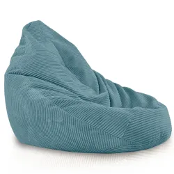 Pouf sacco con schienale per adulti in velluto XXL