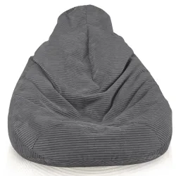 Pouf sacco con schienale per adulti in velluto XXL