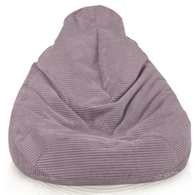 Pouf sacco con schienale per adulti in velluto XXL