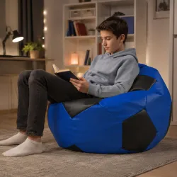 Poltrona Pouf Pallone XL per Bambini - Ecopelle