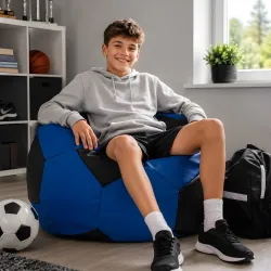 Poltrona Pouf Pallone XL per Bambini - Ecopelle