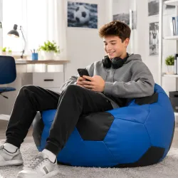 Poltrona Pouf Pallone XL per Bambini - Ecopelle