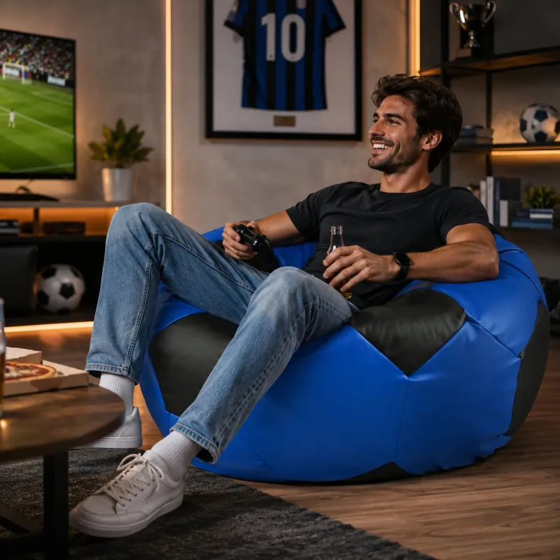 Pouf Poltrona Calcio XXL - Ecopelle, Premium