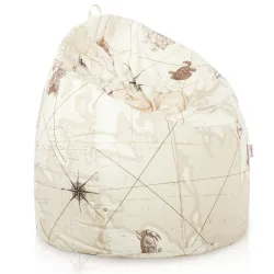 Poltrona Pouf Sacco XXL per adulti Gigante - Tessuto Stampato Premium