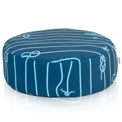 Pouf Poggiapiedi Rotondo - Tessuto Stampato Premium