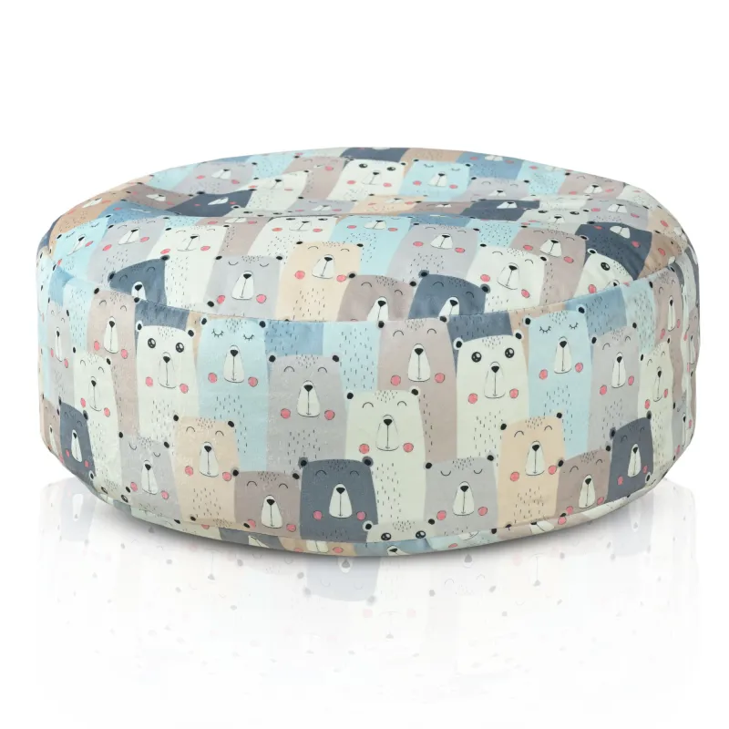 Pouf Poggiapiedi Rotondo - Stampe Premium