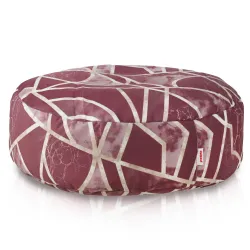 Pouf Poggiapiedi Rotondo - Tessuto Stampato Premium