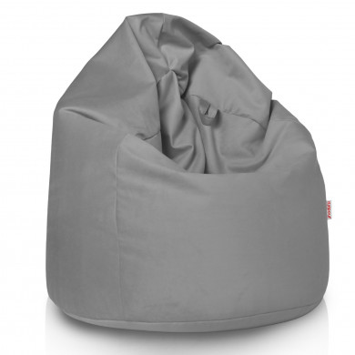 Pouf Poltrona Sacco Grigio Medio Velluto