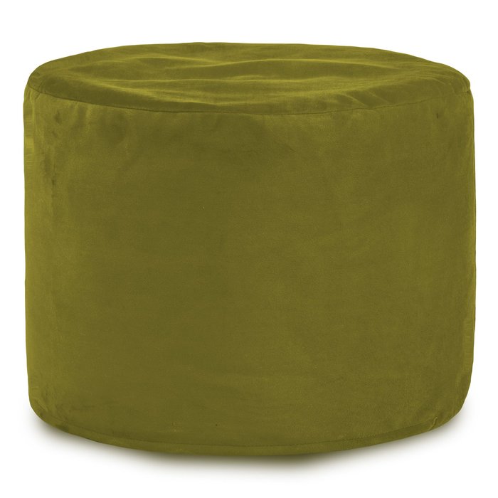 Verde Pouf Tessuto Cilindro Comodo