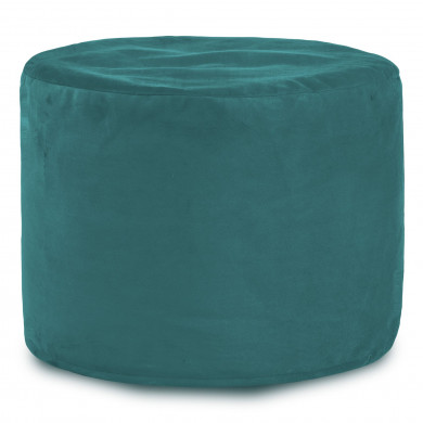 Blu Pouf Tessuto Velluto Cilindro