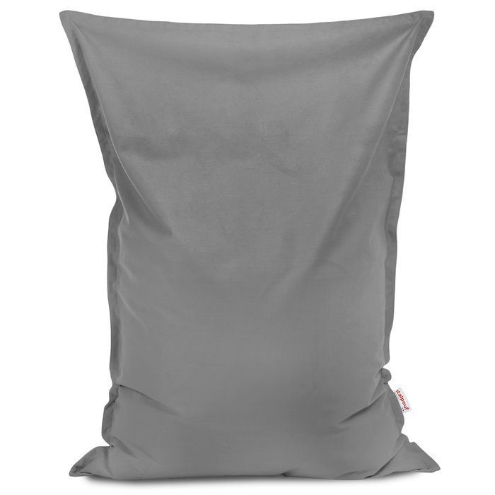 Grigio Medio Cuscino Gigante Morbido Velluto