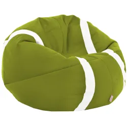 Poltrona Pouf Pallone Verde Tennis - Velluto Soft