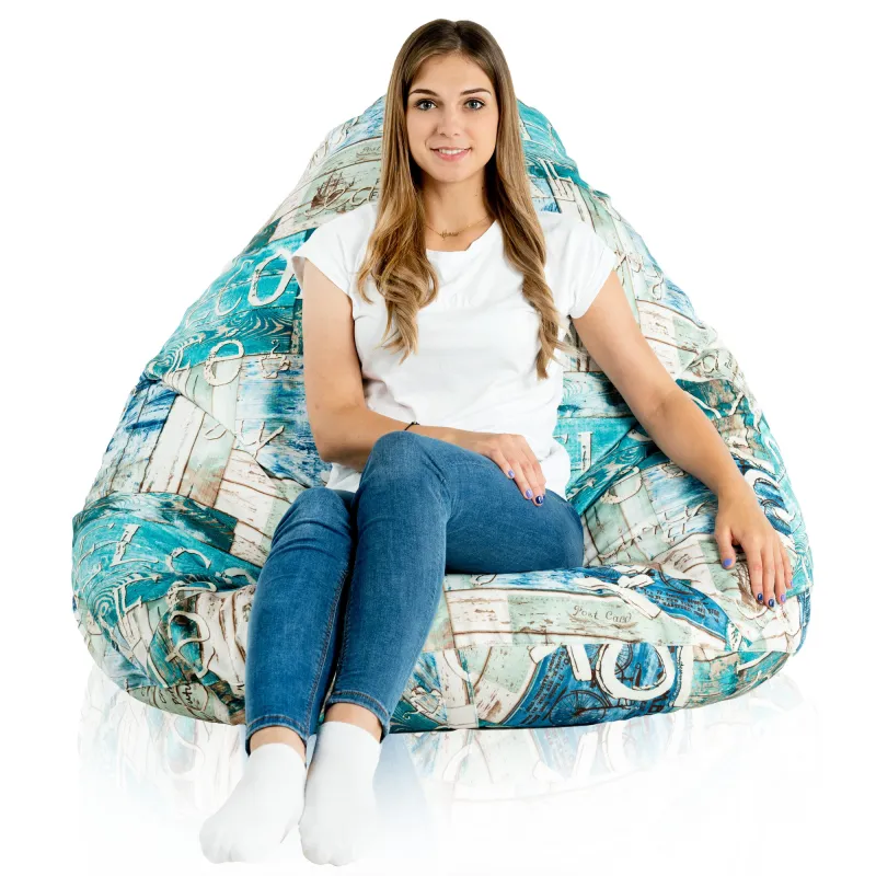 Poltrona Pouf Sacco a Pera XXL Drop - Tessuto Stampato Premium – vista 54