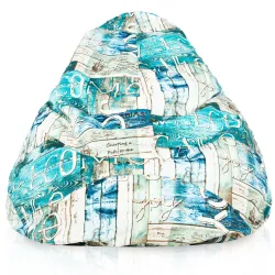 Poltrona Pouf Sacco a Pera XXL Drop - Tessuto Stampato Premium – vista 36