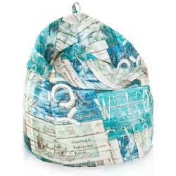Poltrona Pouf Sacco per bambini -Tessuto Stampato Premium
