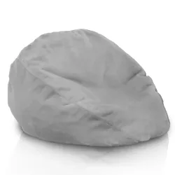 Ampio pouf sacco grigio, perfetto per rilassarsi in salotto o in giardino