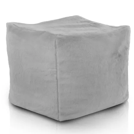 Pouf Cubo Quadrato - Pelliccia Sintetica Yeti