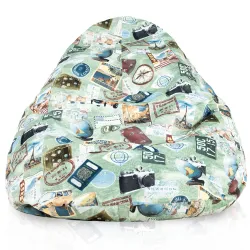Poltrona Pouf Sacco a Pera XXL Drop - Tessuto Stampato Premium – vista 34