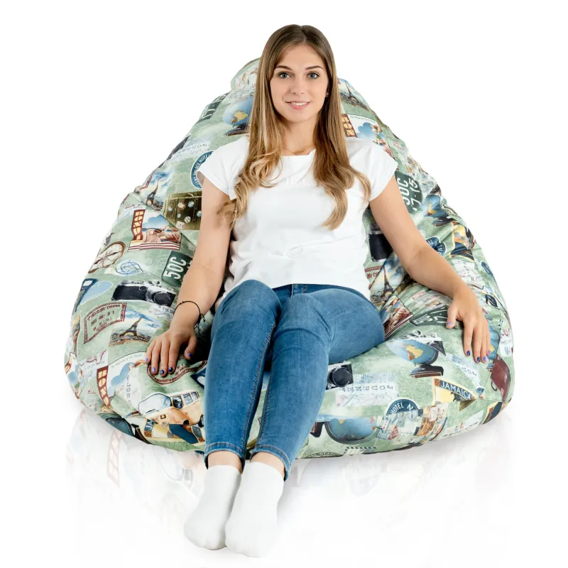 Poltrona Pouf Sacco a Pera XXL Drop - Tessuto Stampato Premium – vista 44