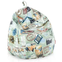 Poltrona Pouf Sacco per bambini -Tessuto Stampato Premium