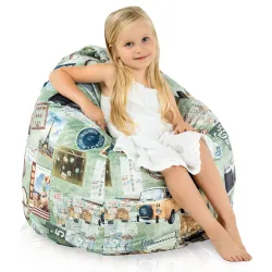 Poltrona Pouf Sacco L per bambini -Tessuto Stampato Premium – vista 87