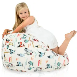 Poltrona Pouf Sacco L per bambini -Tessuto Stampato Premium – vista 57