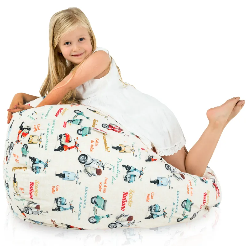 Poltrona Pouf Sacco L per bambini -Tessuto Stampato Premium – vista 57