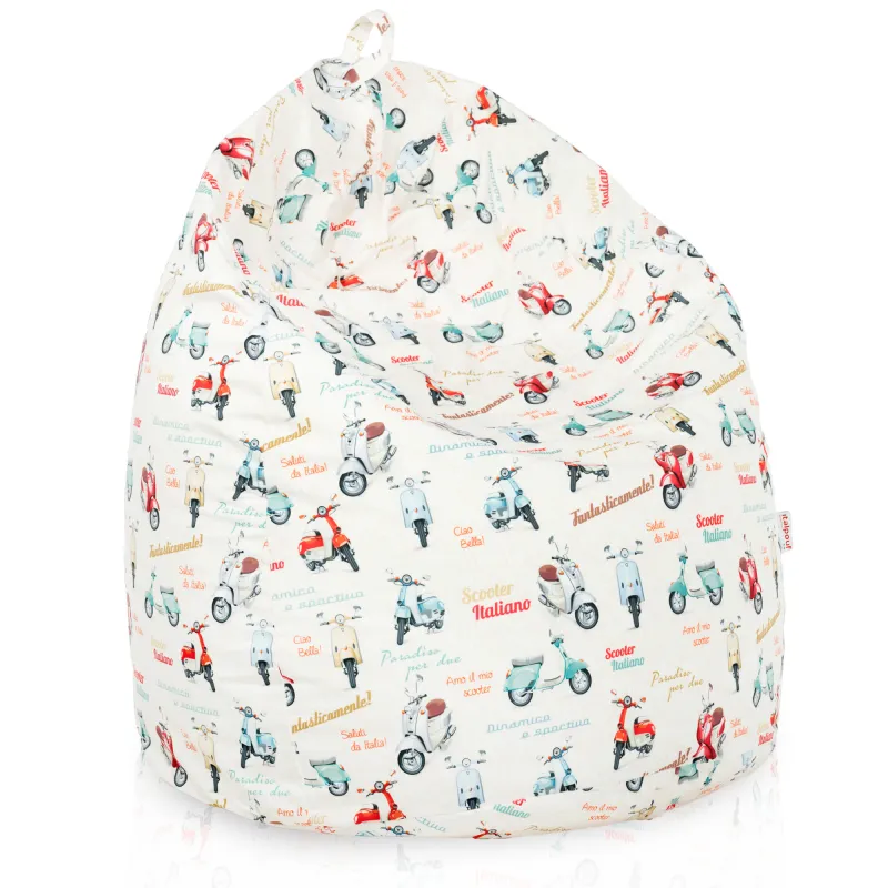 Poltrona Pouf Sacco XL Grande - Tessuto Stampato Premium – vista 25