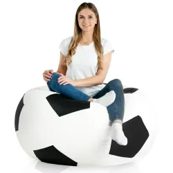 Nero Pouf Calcio Ecopelle Classico