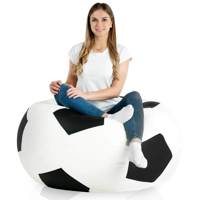 Nero Pouf Calcio Ecopelle Classico