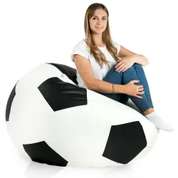Nero Pouf Calcio Ecopelle Classico