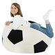 Nero Pouf Poltrona Calcio Classico Tessuto