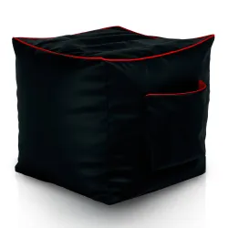 Pouf Cubo Quadrato Gaming nero - Ecopelle